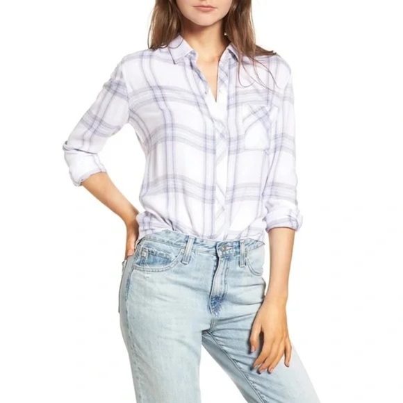 Rails - Hunter White Coast Blush Buttondown Shirt Size Medium - Picture 1 of 11